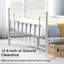 Kempst 3 Piece Bedroom Set, Queen Size White Metal Bed Frame with Nightstands Set of 2, Farmhouse Spindle Platform Bed and White Bedside Table with Drawer & Shelf Storage, Small Room Bedroom Furniture Set of 3, No Box Spring Needed-224075581