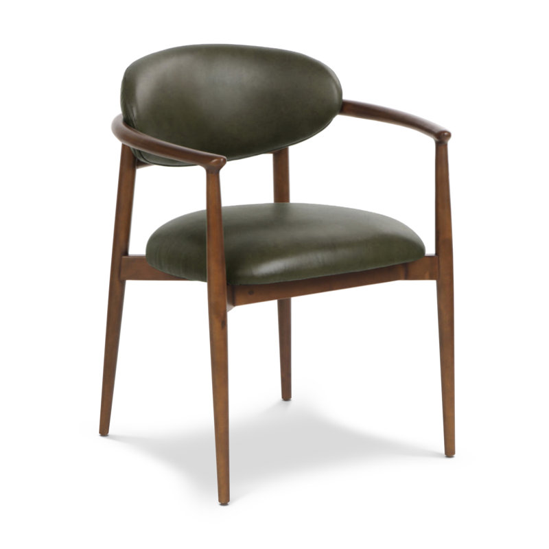 Chaise en bois véritable Riven, Vert antique