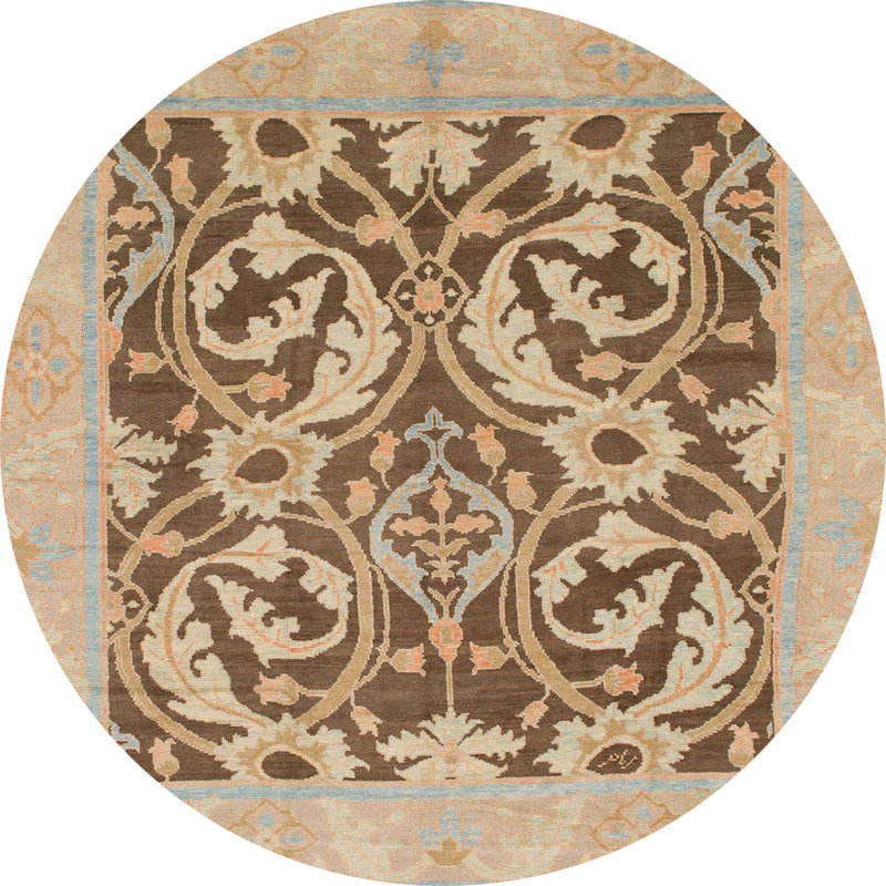 Tapis abstrait moderne 1217, Rond 5 pi