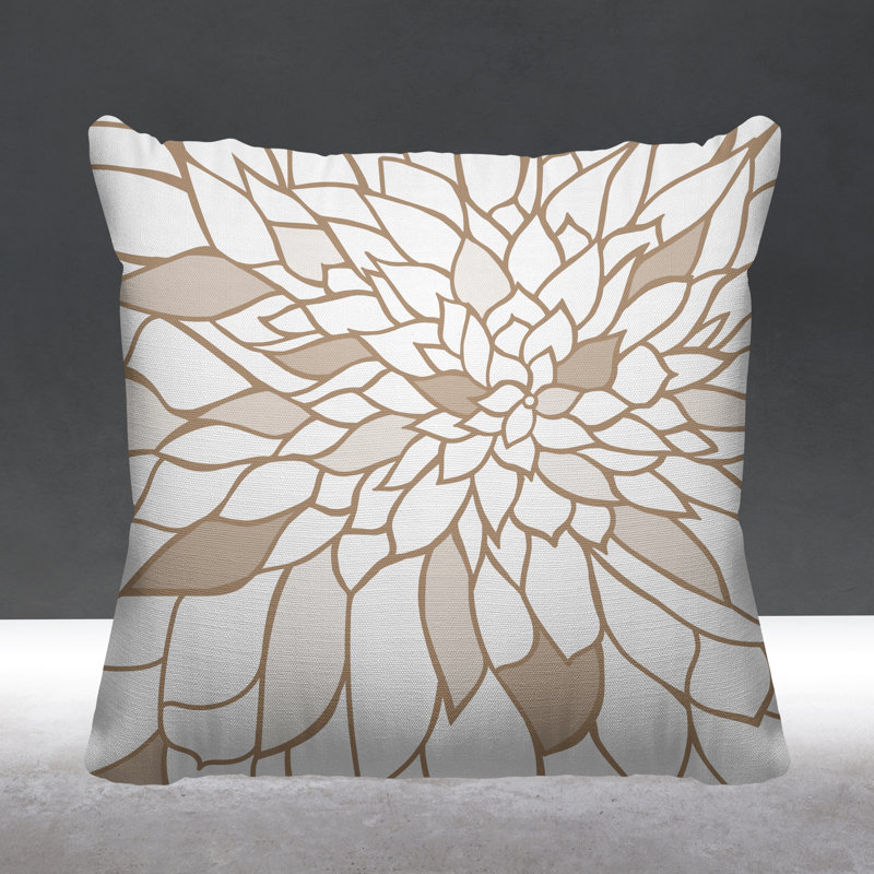 Coussin Romi, 15 po x 15 po, Beige