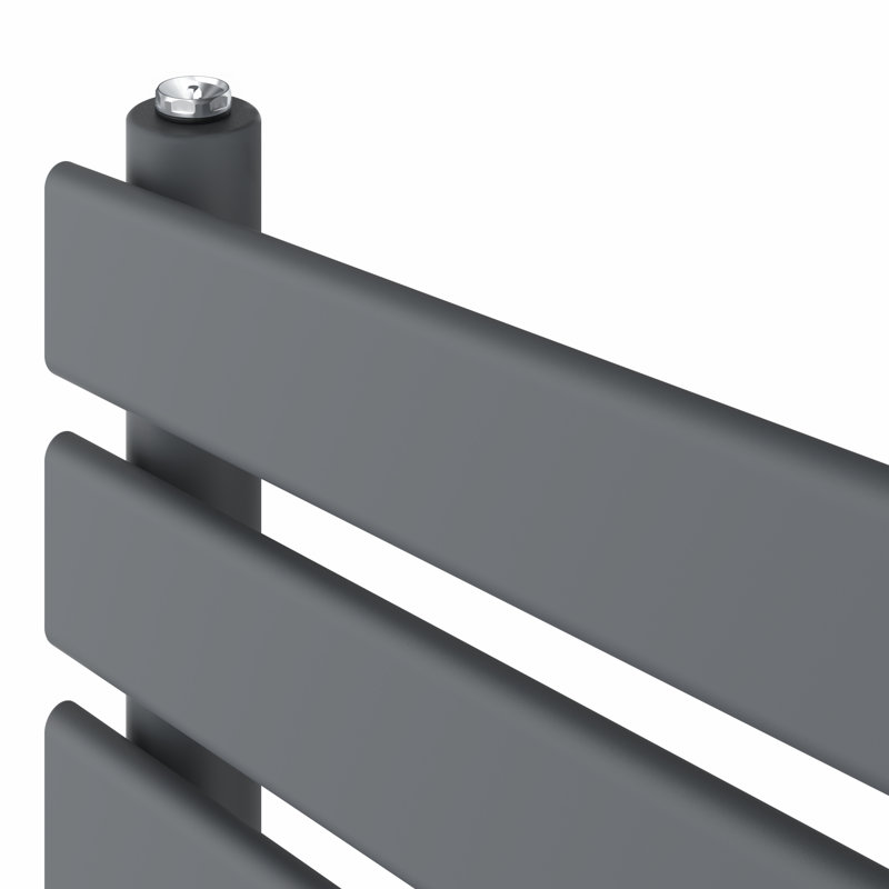 Flat Panel Towel Rail Heated Towel Rails, 120cm H x 45cm W x 6.2cm D, Anthracite