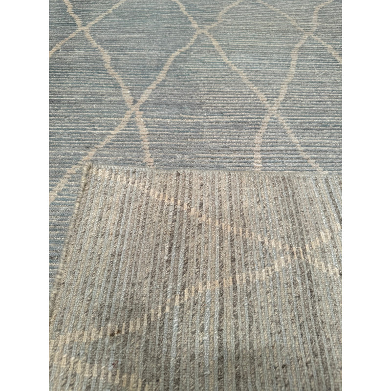 Tapis gris en laine noué à la main Original Original