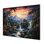 Décoration murale, cascade, paradis tropical, coucher de soleil sur les montagnes