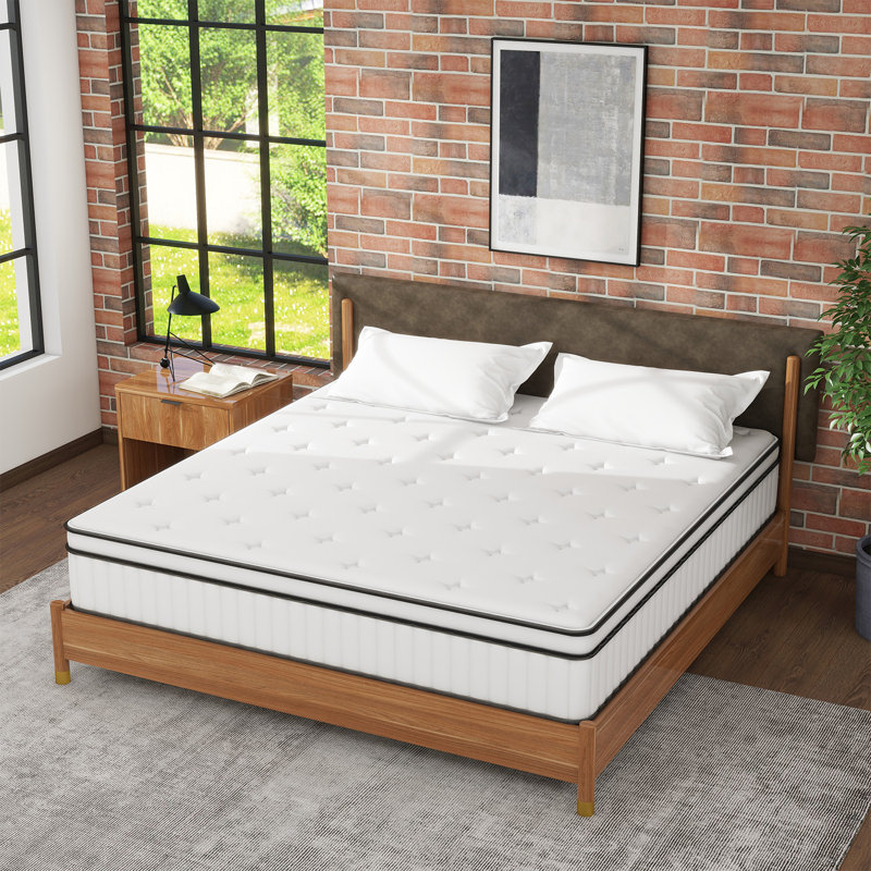Ringgold 10" Foam and Spring Hybrid Mattress, Medium Firm Feel Durable Support Mattress Bed in a Box, King
