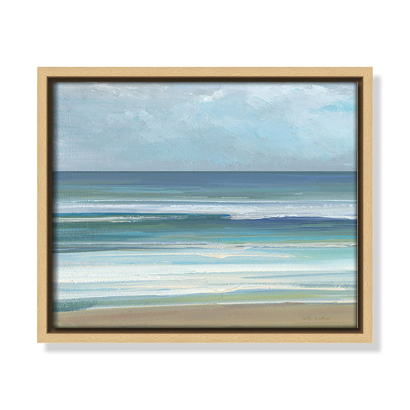 «Gentle Waves I» par Sally Swatland, H 9,5 po x l 11,5 po, Naturel