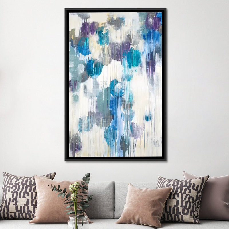 « life aquatique », impression sur toile, H 26 po x l 18 po x P 1,5 po, Toile avec cadre noir, Pas de tapis