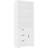 Modern Style 71" H Wooden White Bookshelf And Bookcase With Door And 3 Drawers,3-tier Open Display Shelves-1252910050