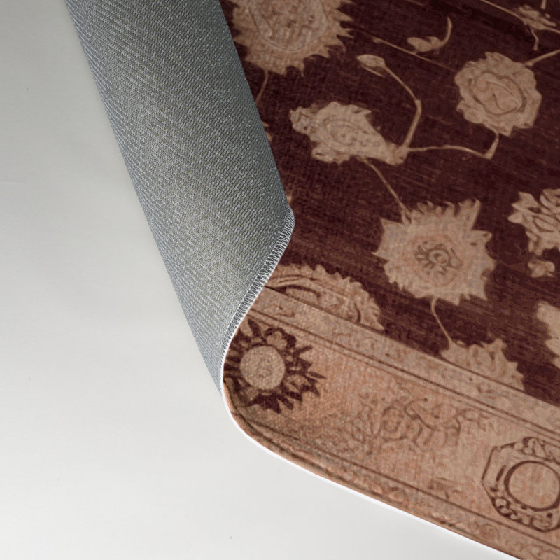 Overdyed Brown Indoor and Outdoor Area Rug, Rectangle 3' x 5'