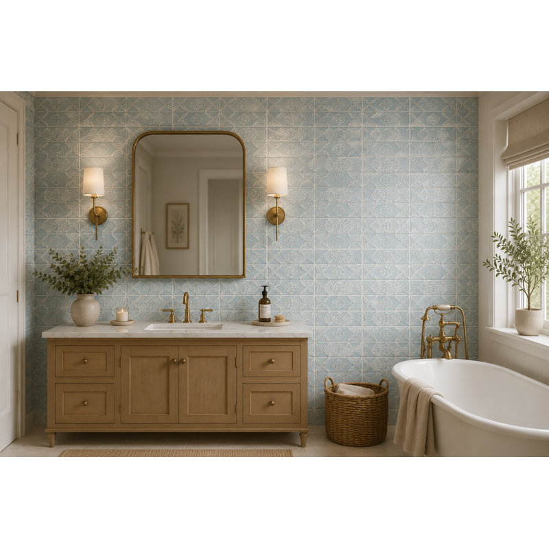 Maiolica Chantilly Macrame 4x10 Deco, Aqua