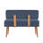 Karyana Modern Extendable Dining Table & Chairs Set (5 Pieces), Atlantic Pine & Dark Blue | Table: 50.8 x 29.5 x 31.5 in, Open: 64.2 x 29.5 x 31.5 in | 100% Melamine Coated Particle Board, 100% Linen Chairs, Perfect for Scandinavian Home Décor