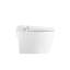 Combinaison de bidet de toilette intelligente avec couvercle / siège ouvert avec capteur de pied, buse autonettoyante, siège chauffant, veilleuse, commande à bouton, chasse d'eau en cas de panne de courant, fermeture en douceur, chasse automatique, avec télécommande