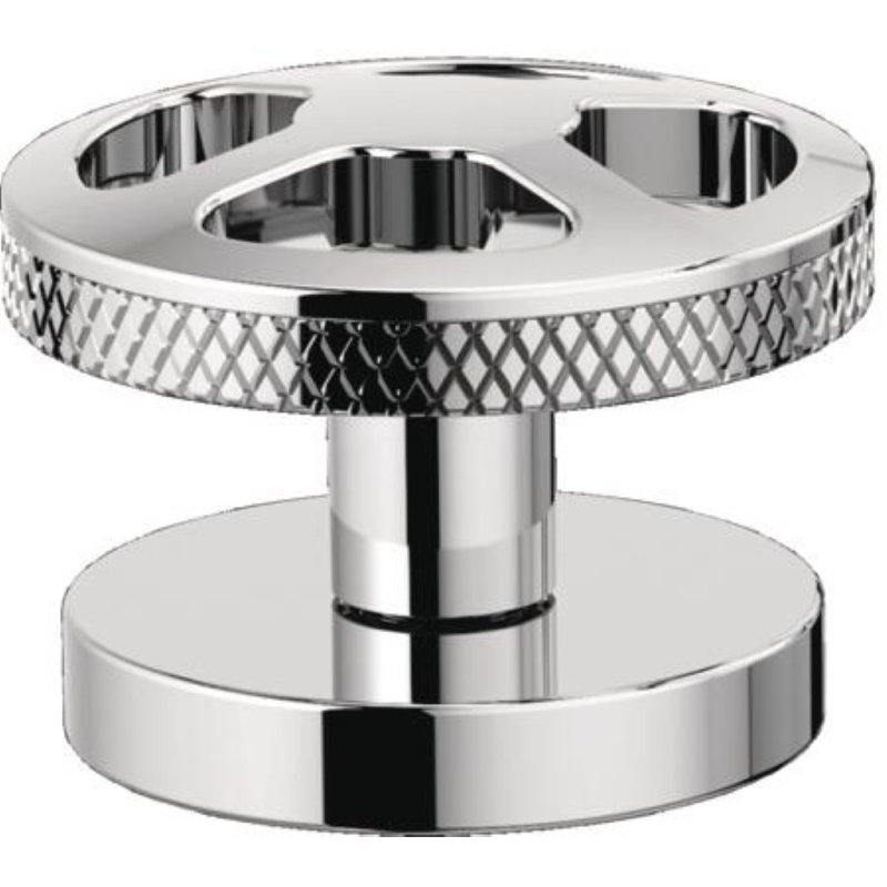 Litze® Widespread Lavatory Faucet With High Spout, Polished Chrome, Wheel Handle, 1.2 GPM