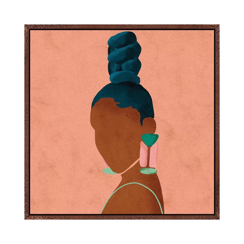 Luz Pink by Reyna Noriega - Painting on Canvas, Classic Brown Wood Framed Canvas, 93.98 cm H x 93.98 cm W
