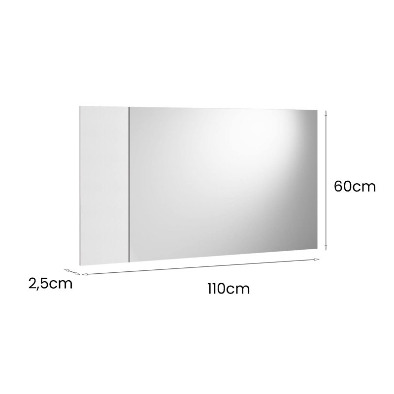 Alfreada Mirror, White