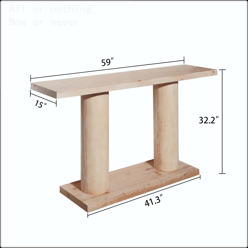 Console moderne en bois minimaliste avec piédestal à colonne