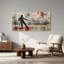 «Man Pulling Rope With Rust and Gold Splatter», art mural-133391225
