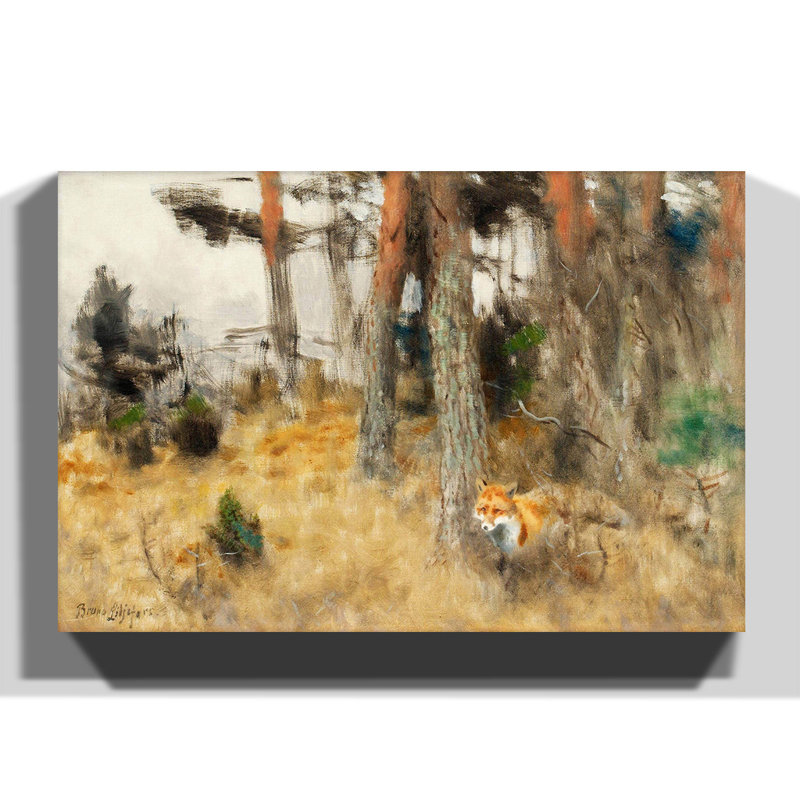 Red Fox by Bruno Liljefors - Wrapped Canvas, 70cm H x 100cm W