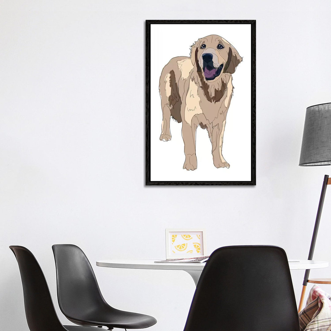 Golden Retreiver von Sketch And Paws - Galerie-verpackte Leinwand Giclée