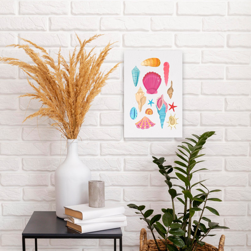 Seashells Abstract Coastal Wall Art Print, 45.72cm H x 30.48cm W