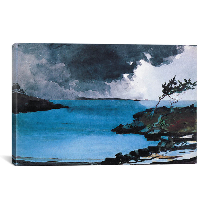 « the prochain orage 1901 » par winslow homer, reproduction d’art sur toile, H 26 po x l 40 po x P 1,5 po, Toile tendue