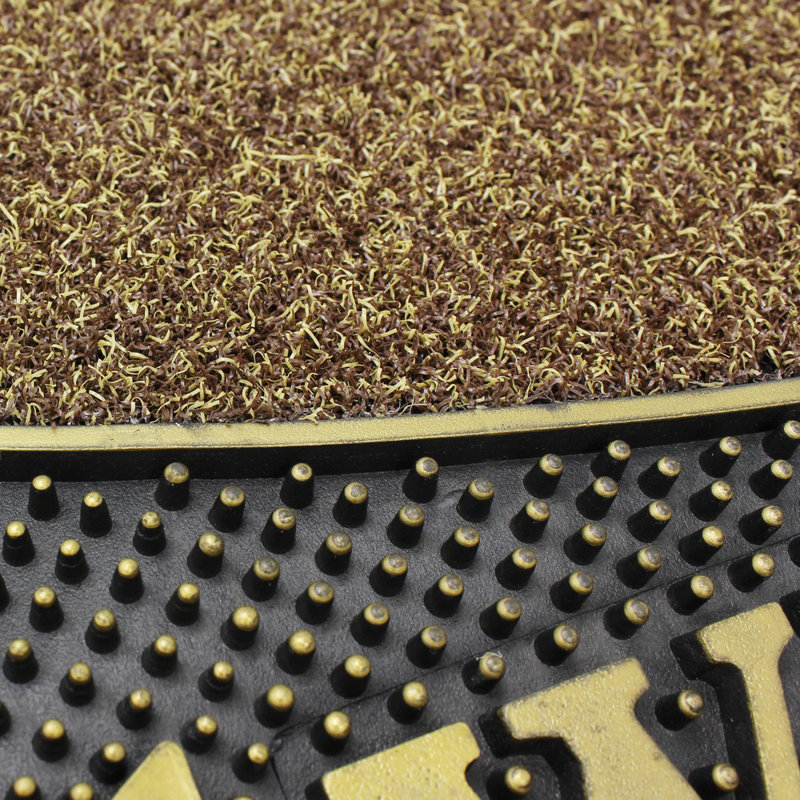 Metallic Welcome Door Mat Outdoor Doormat, Gold 