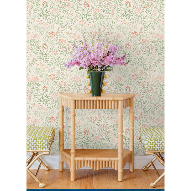 Papier peint floral à feuilles