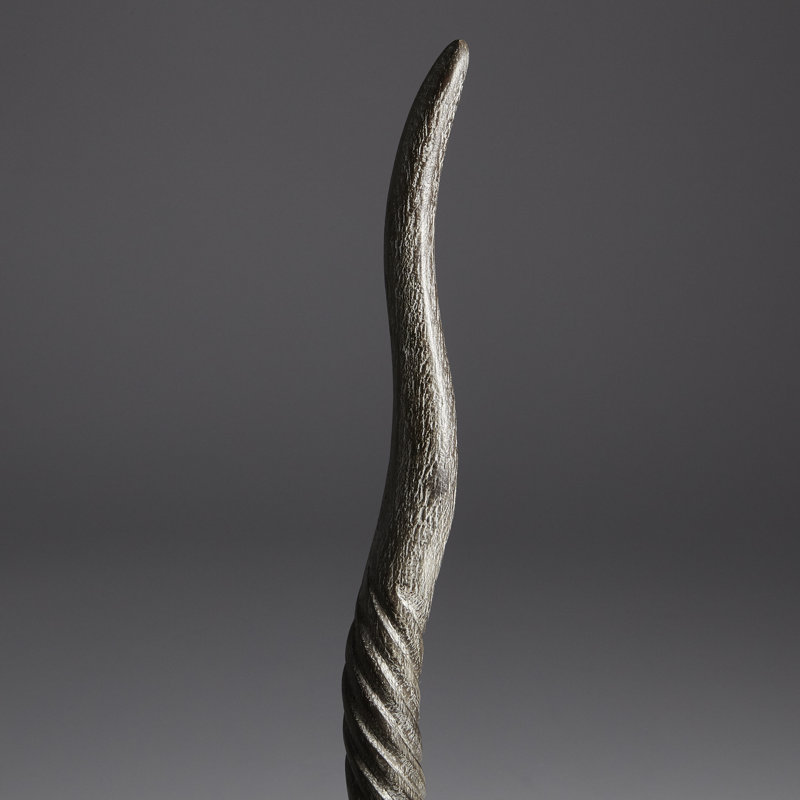 Addax Decorative Horn Sculpture, 25.75" H x 5.5" W x 5.5" D
