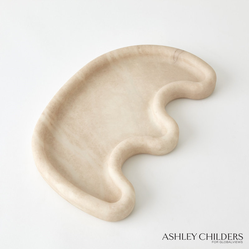 Amera Alabaster Tray, Beige