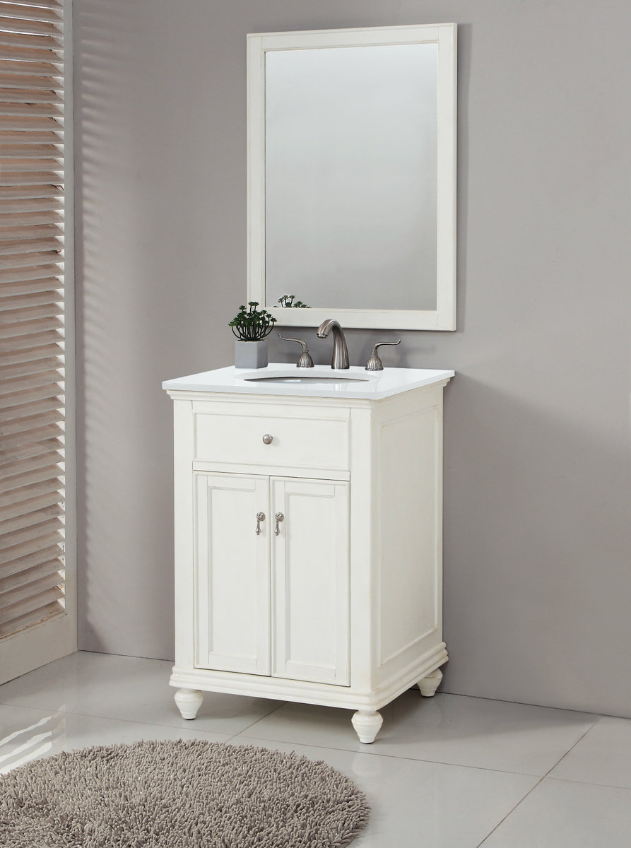 Beachcrest Home Pruitt 24'' Single Bathroom Vanity with Top & Reviews ...