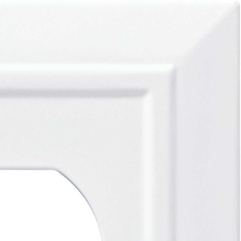 Classic Architecture 1-Gang Duplex Outlet Wall Plate, Pure White