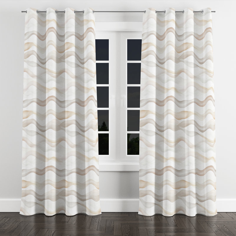 Rideaux obscurcissant Modern Room - Rideau brun à œillets Badiu - 1 panneau, L 52 po x L 90 po, Œillets argentés