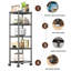 42.5cm W Metal Shelving Unit with Wheels