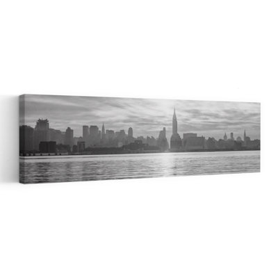 Sunset Skyline New York Ny Usa Contemporary Sunset Architecture Wall Art