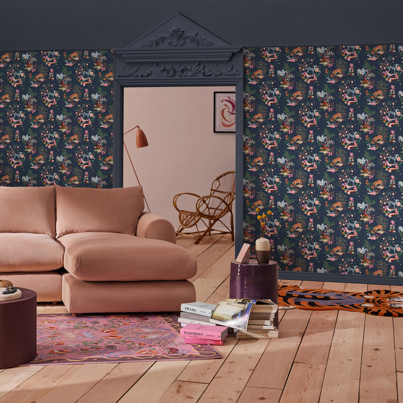 Cath Kidston Painted Kingdom Navy, Blue