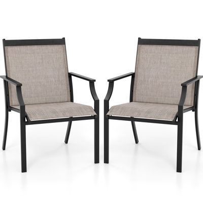 Dequane Metal Outdoor Dining Armchair