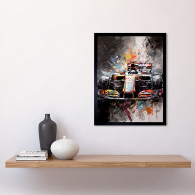 Firmin Race Car Grand Prix Multicoloured Modern - Single Picture Frame Print