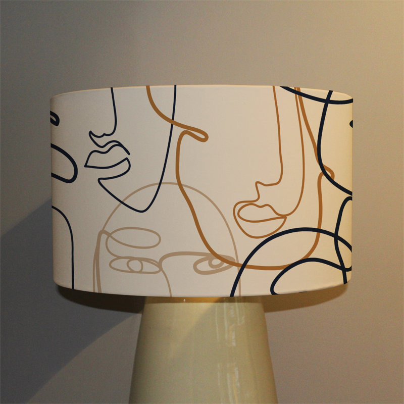 25cm H Canvas Drum Pendant Shade ( Clip On )