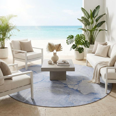 Tapis d'intérieur rond 8 po