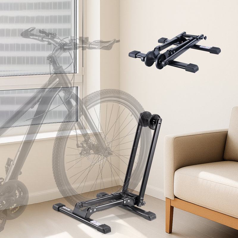 Foldable Bike Rack for 20 to 29 Inch Mountain & Road Bikes Storage Stand