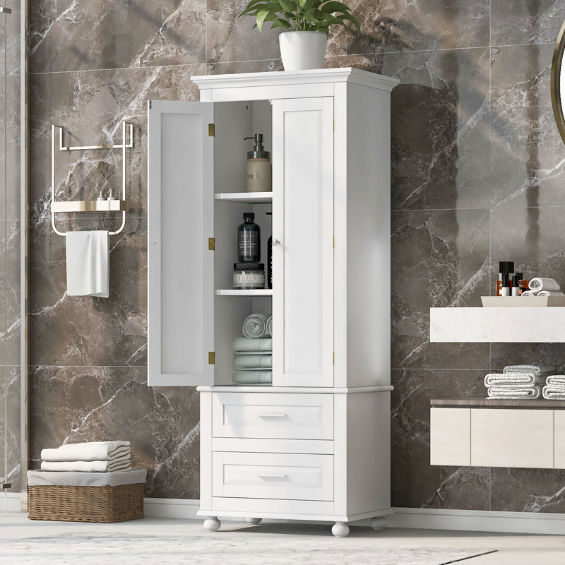Grande armoire de rangement avec deux tiroirs pour la salle de bain / bureau