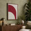 Burgundy Arc Minimalist - Wrapped Canvas-1211643328-1211643343