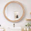 Miroir mural rond 27,5 pouces pour meuble-lavabo