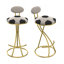 Tabourets de bar modernes rembourrés en forme de S (ensemble de 2)-31965175