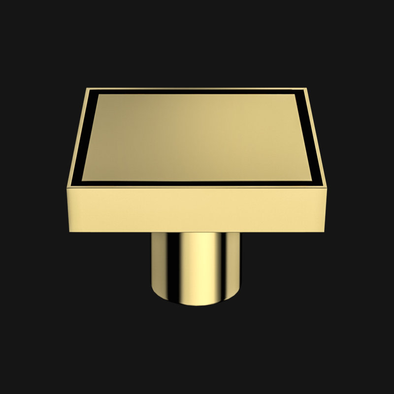 24" Modern Shower Linear Drain Brushed Gold, Polished Gold