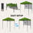 6 Ft. W x 4 Ft. D Outdoor Pop Up Metal Canopy Portable Instant Tent with Adjustable Sunwall-110565000