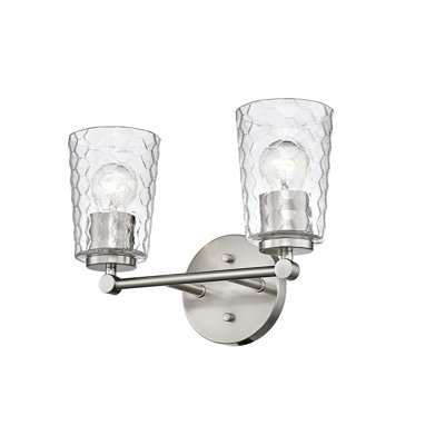 Luminaire de salle de bain à 2 lumières à intensité variable avec verre en nid d'abeille Alpin