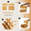 8 Bottle Solid Wood Tabletop Wine Bottle Rack in Natural