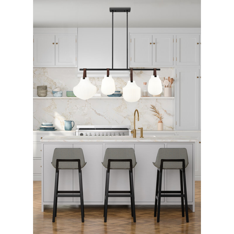 4 Light Pendant, Matte Black