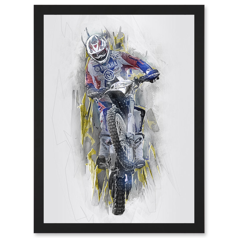 Motor Dirt Bike Motocross Sport - Single Picture Frame Print