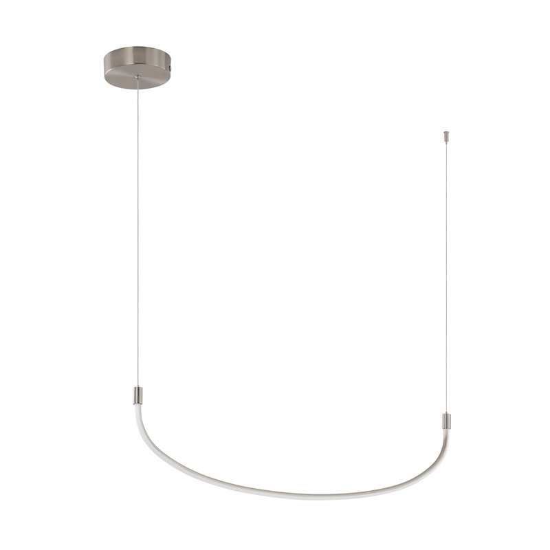 Talis 1 - Light LED Pendant, Brushed Nickel, 9.25" H x 36.63" W x 0.88" D